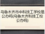 乌鲁木齐市中科技工学校是公办吗(乌鲁木齐科技工校公办吗)