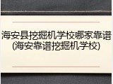 海安县挖掘机学校哪家靠谱(海安靠谱挖掘机学校)
