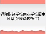 铜陵财经学校商业学校招生简章(铜陵商校招生)