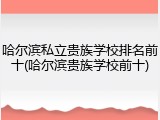 哈尔滨私立贵族学校排名前十(哈尔滨贵族学校前十)
