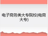 电子商务类大专院校(电商大专)