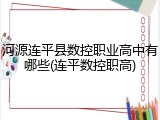 河源连平县数控职业高中有哪些(连平数控职高)