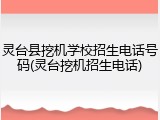 灵台县挖机学校招生电话号码(灵台挖机招生电话)