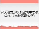 安庆电力技校职业高中怎么样(安庆电校职高如何)