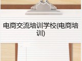 电商交流培训学校(电商培训)