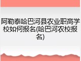 阿勒泰哈巴河县农业职高学校如何报名(哈巴河农校报名)