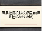 眉县挖掘机技校哪里有(眉县挖机技校地址)