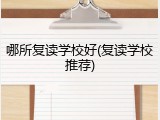 哪所复读学校好(复读学校推荐)