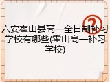 六安霍山县高一全日制补习学校有哪些(霍山高一补习学校)