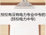 技校有没有电力专业中专的(技校电力中专)