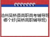 沧州吴桥县高职高考辅导班哪个好(吴桥高职辅导班)
