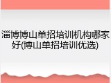 淄博博山单招培训机构哪家好(博山单招培训优选)