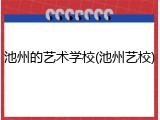 池州的艺术学校(池州艺校)