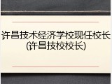 许昌技术经济学校现任校长(许昌技校校长)