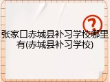 张家口赤城县补习学校哪里有(赤城县补习学校)