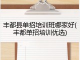 丰都县单招培训班哪家好(丰都单招培训优选)
