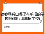 铁岭调兵山哪里有单招的学校啊(调兵山单招学校)
