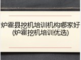 炉霍县挖机培训机构哪家好(炉霍挖机培训优选)