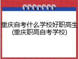 重庆自考什么学校好职高生(重庆职高自考学校)