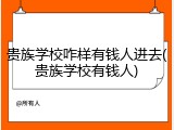 贵族学校咋样有钱人进去(贵族学校有钱人)