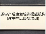 遂宁产后康复培训权威机构(遂宁产后康复培训)