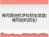 青冈县挖机学校招生简章(青冈挖机招生)