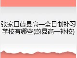 张家口蔚县高一全日制补习学校有哪些(蔚县高一补校)