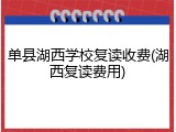 单县湖西学校复读收费(湖西复读费用)