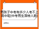 男孩子中考有多少人考不上高中呢(中考男生落榜人数)