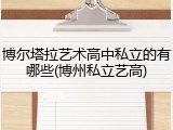 博尔塔拉艺术高中私立的有哪些(博州私立艺高)