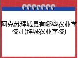 阿克苏拜城县有哪些农业学校好(拜城农业学校)