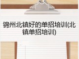 锦州北镇好的单招培训(北镇单招培训)