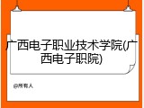 广西电子职业技术学院(广西电子职院)