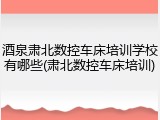 酒泉肃北数控车床培训学校有哪些(肃北数控车床培训)