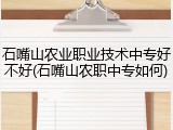 石嘴山农业职业技术中专好不好(石嘴山农职中专如何)