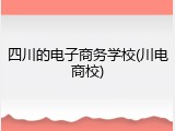 四川的电子商务学校(川电商校)