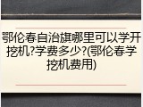 鄂伦春自治旗哪里可以学开挖机?学费多少?(鄂伦春学挖机费用)