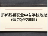 邯郸魏县农业中专学校地址(魏县农校地址)