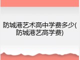 防城港艺术高中学费多少(防城港艺高学费)