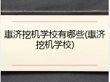 惠济挖机学校有哪些(惠济挖机学校)