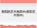 贵阳的艺术类高中(贵阳艺术高中)
