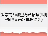 伊春南岔哪里有单招培训机构(伊春南岔单招培训)