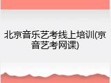 北京音乐艺考线上培训(京音艺考网课)