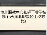 渝北职教中心和轻工业学校哪个好(渝北职教轻工校对比)