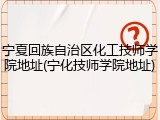 宁夏回族自治区化工技师学院地址(宁化技师学院地址)