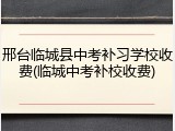 邢台临城县中考补习学校收费(临城中考补校收费)