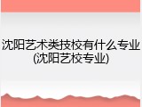 沈阳艺术类技校有什么专业(沈阳艺校专业)