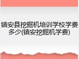 镇安县挖掘机培训学校学费多少(镇安挖掘机学费)