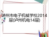 泸州市电子机械学校2014届(泸州机电14届)