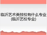 临沂艺术类技校有什么专业(临沂艺校专业)